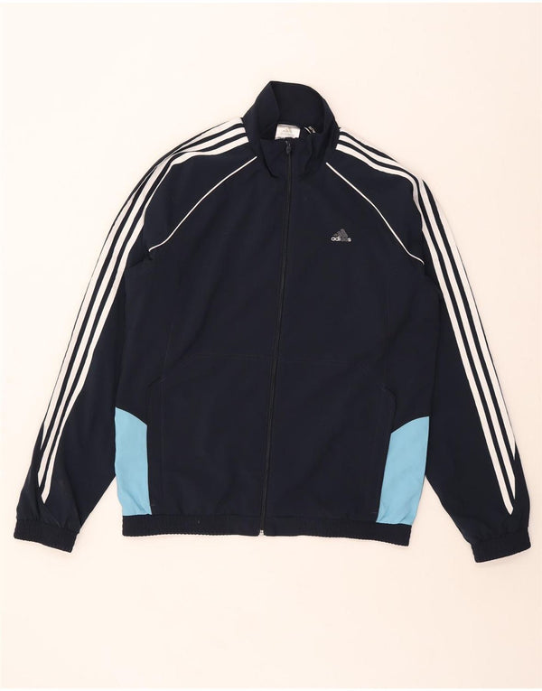 Adidas Mens Climalite Tracksuit Top Jacket UK 40/42 Medium Navy Blue