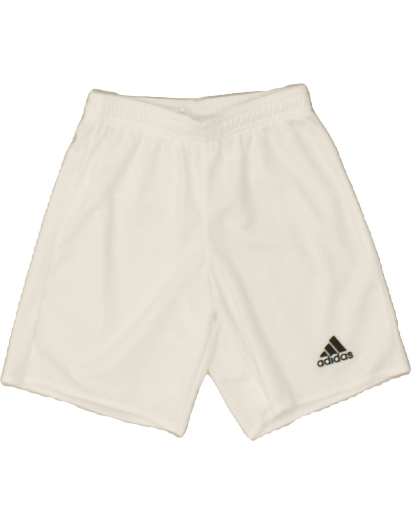 ADIDAS Boys Climalite Sport Shorts 9-10 Years White | Vintage Adidas | Thrift | Second-Hand Adidas | Used Clothing | Messina Hembry 