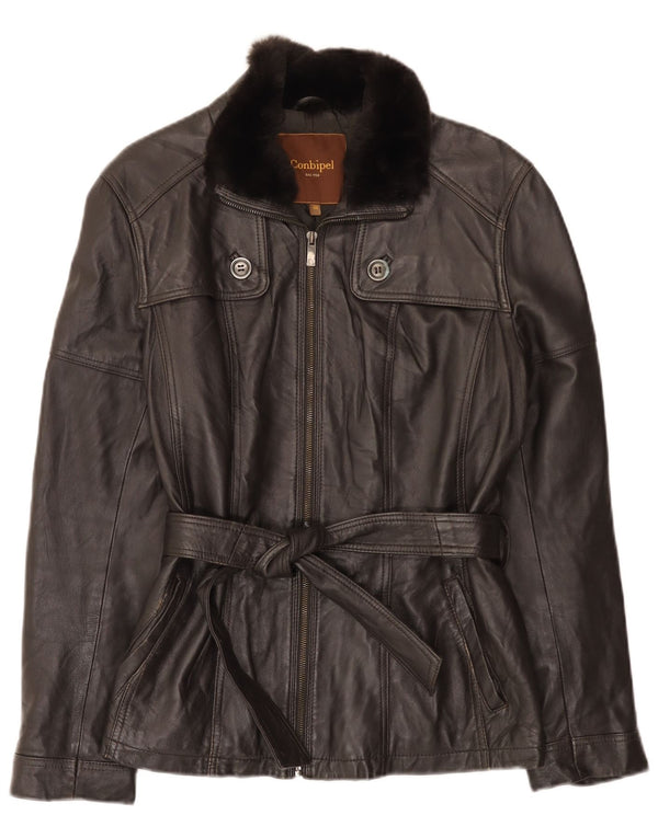 Conbipel Womens Leather Jacket IT 48 XL Black