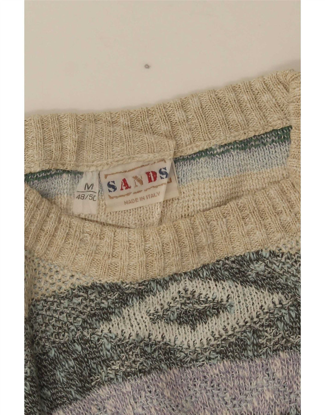 Vintage Mens Crew Neck Jumper Sweater IT 48/50 Medium Multicoloured