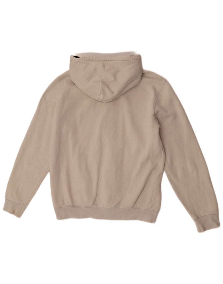 Champion Mens Graphic Zip Hoodie Sweater Medium Off White Cotton