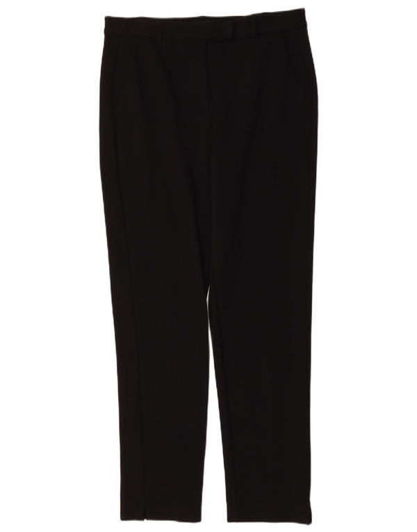 Marks & Spencer Womens High Waist Suit Trousers UK 14 Large W32 L29 Black