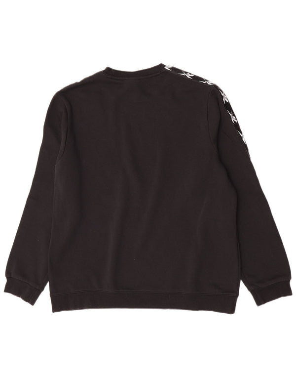 Reebok Mens Graphic Sweatshirt Jumper XL Black Cotton