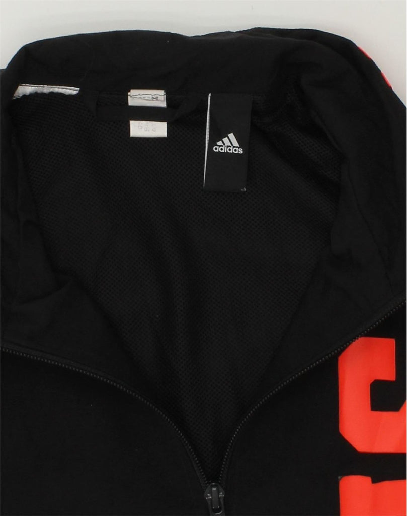 ADIDAS Boys Graphic Tracksuit Top Jacket 15-16 Years Black | Vintage Adidas | Thrift | Second-Hand Adidas | Used Clothing | Messina Hembry 