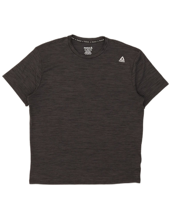 Reebok Mens T-Shirt Top XL Grey Flecked Polyester