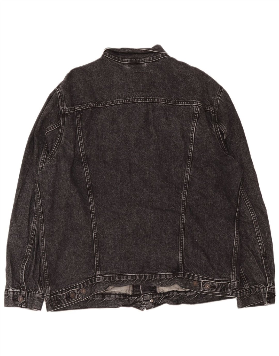Levi's Mens Denim Jacket UK 44 2XL Black Cotton