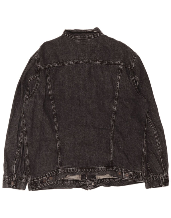 Levi's Mens Denim Jacket UK 44 2XL Black Cotton