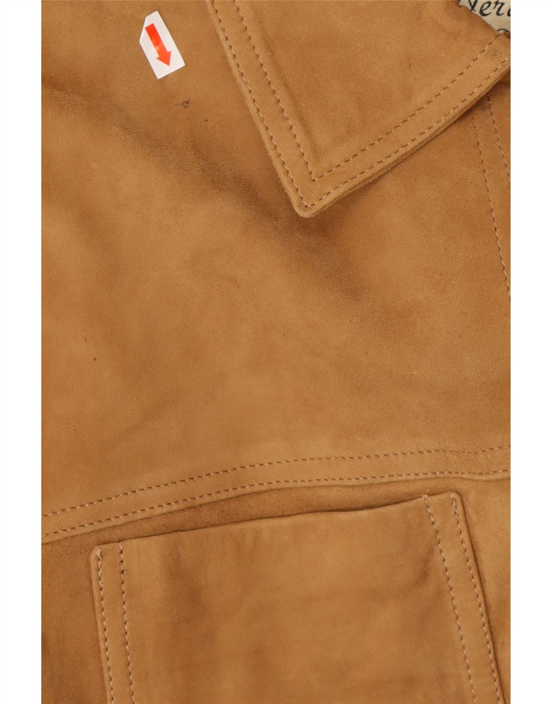 VINTAGE Womens Loose Fit Suede Jacket UK 18 XL Brown Leather