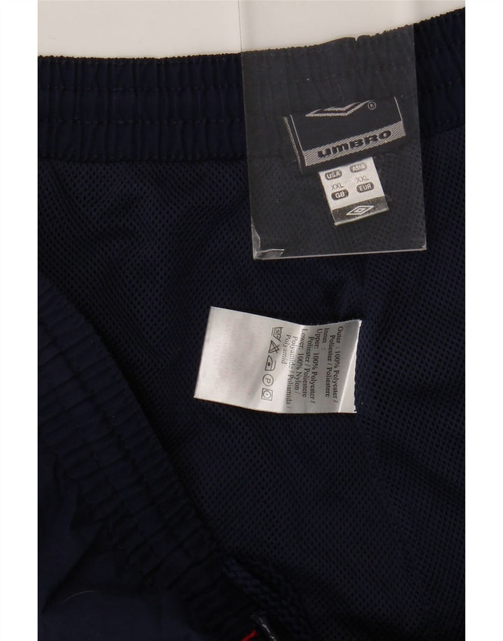 Umbro Mens Graphic Sport Shorts 2XL  Navy Blue Polyester
