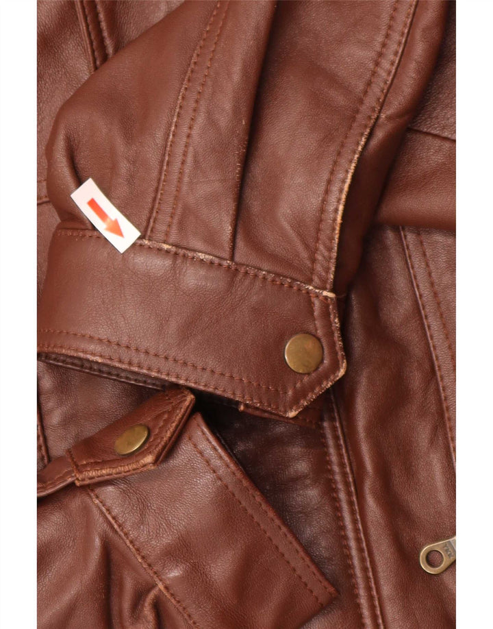 Vintage Mens Leather Jacket UK 40 Large Brown