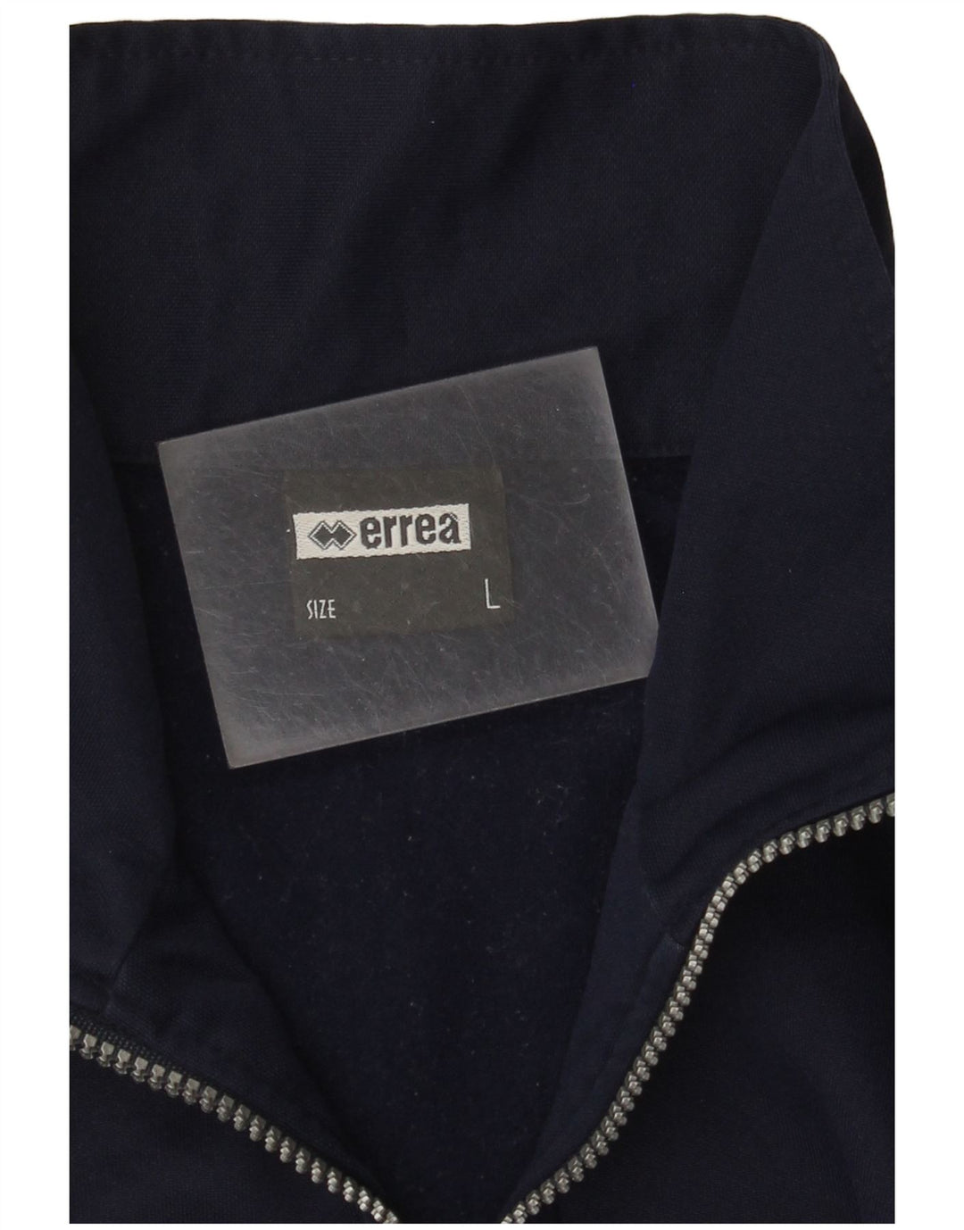 Errea Mens Zip Neck Sweatshirt Jumper Large Navy Blue Polyester