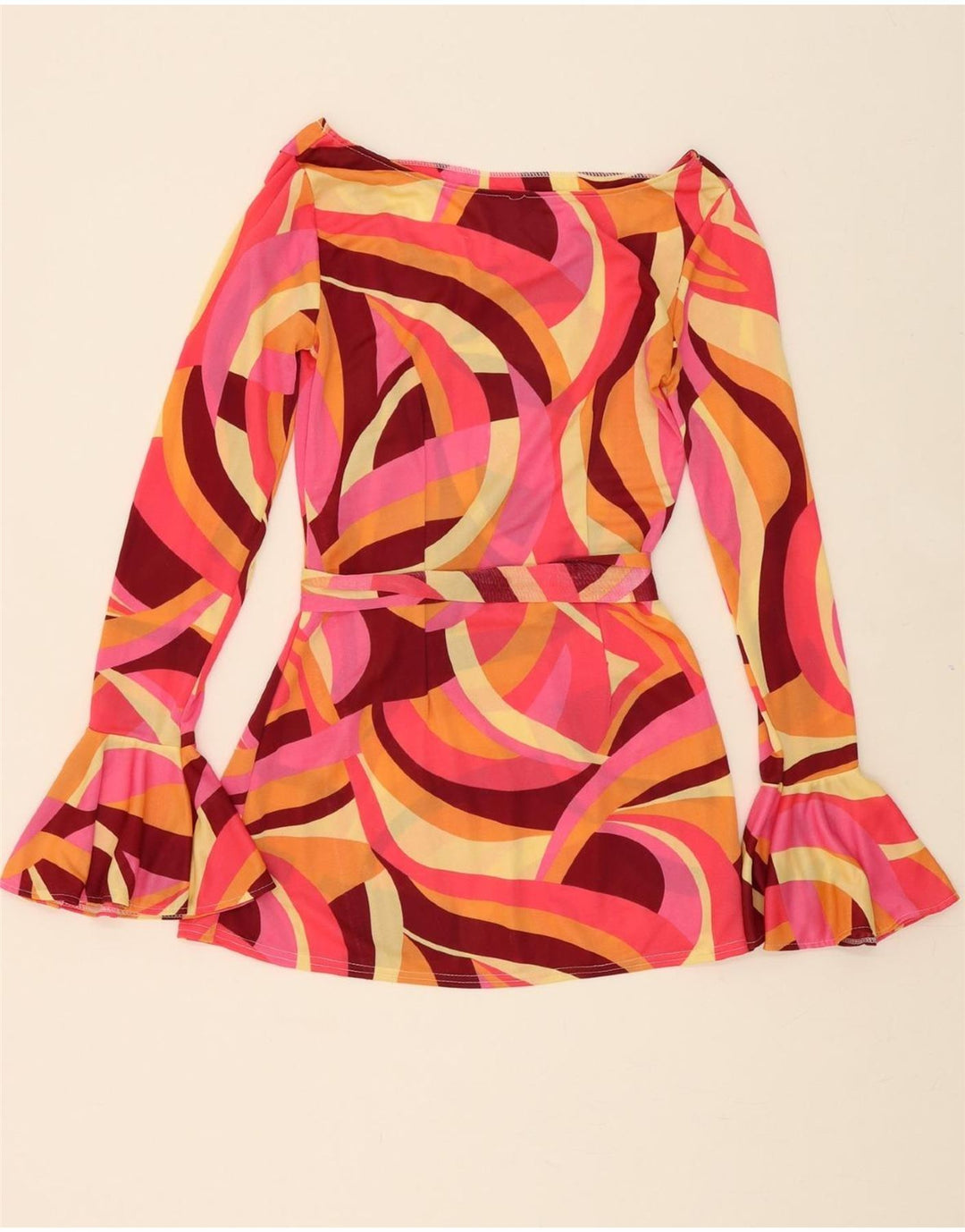 VINTAGE Womens Abstract Pattern Blouse Top UK 12 Medium Multicoloured Vintage Vintage and Second-Hand Vintage from Messina Hembry 
