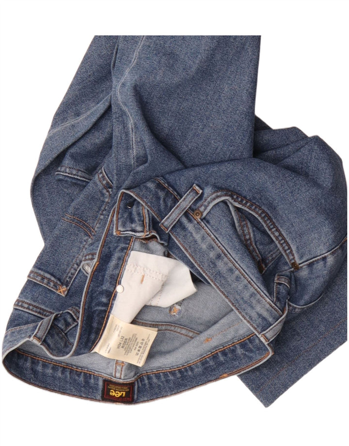 Lee Mens Straight Jeans W34 L32 Blue Cotton