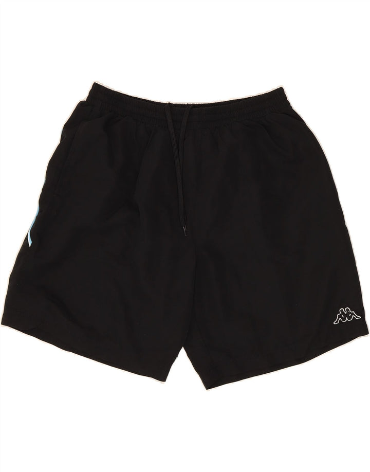 KAPPA Boys Sport Shorts 15-16 Years 2XL  Black Polyester Vintage Kappa and Second-Hand Kappa from Messina Hembry 