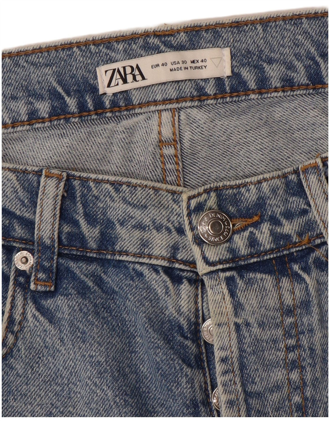 ZARA Mens Cropped Jeans EU 40 Medium W30 L25 Blue
