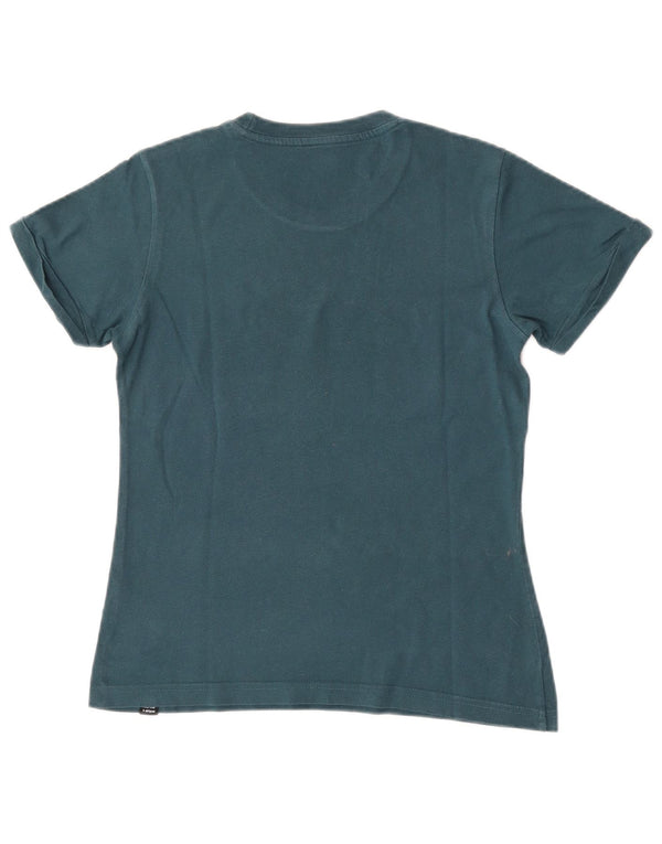Adidas Womens Graphic T-Shirt Top UK 8/10 Small Green Floral Cotton