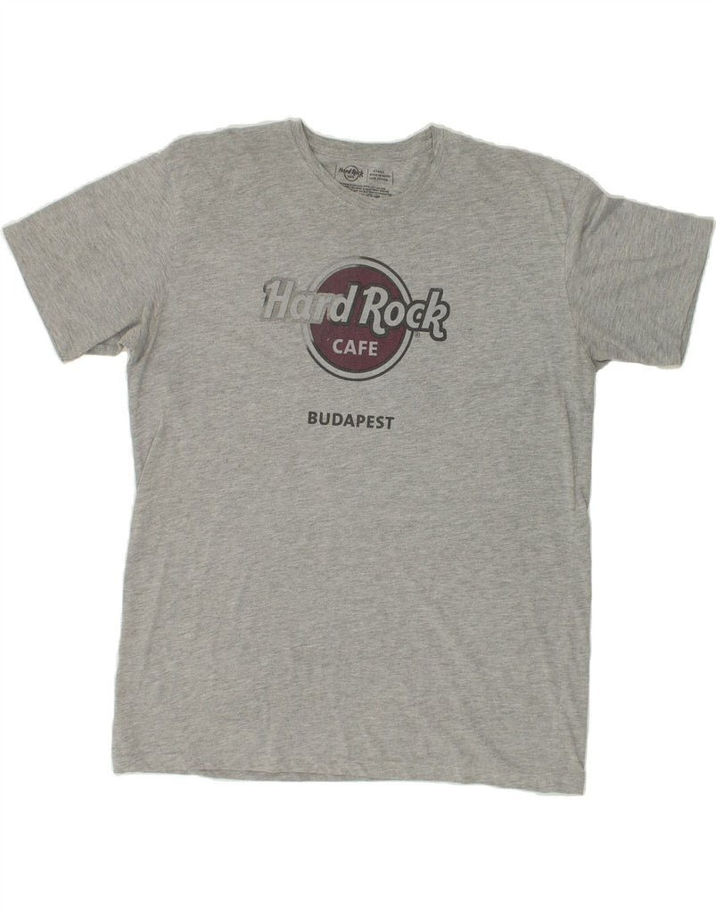 HARD ROCK CAFE Mens Budapest Graphic T-Shirt Top XL Grey Cotton | Vintage Hard Rock Cafe | Thrift | Second-Hand Hard Rock Cafe | Used Clothing | Messina Hembry 