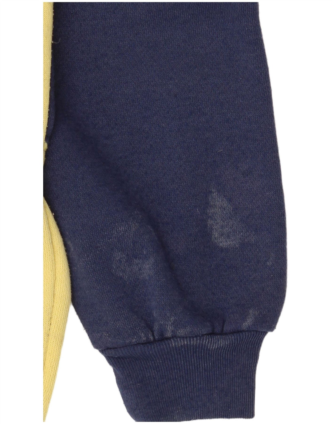 DASH Mens Graphic Button Neck Sweatshirt Jumper Medium Yellow Colourblock