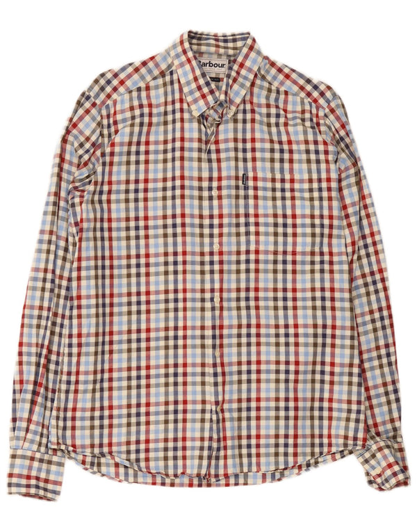 Barbour Mens Tailored Fit Shirt Medium Multicoloured Gingham Cotton