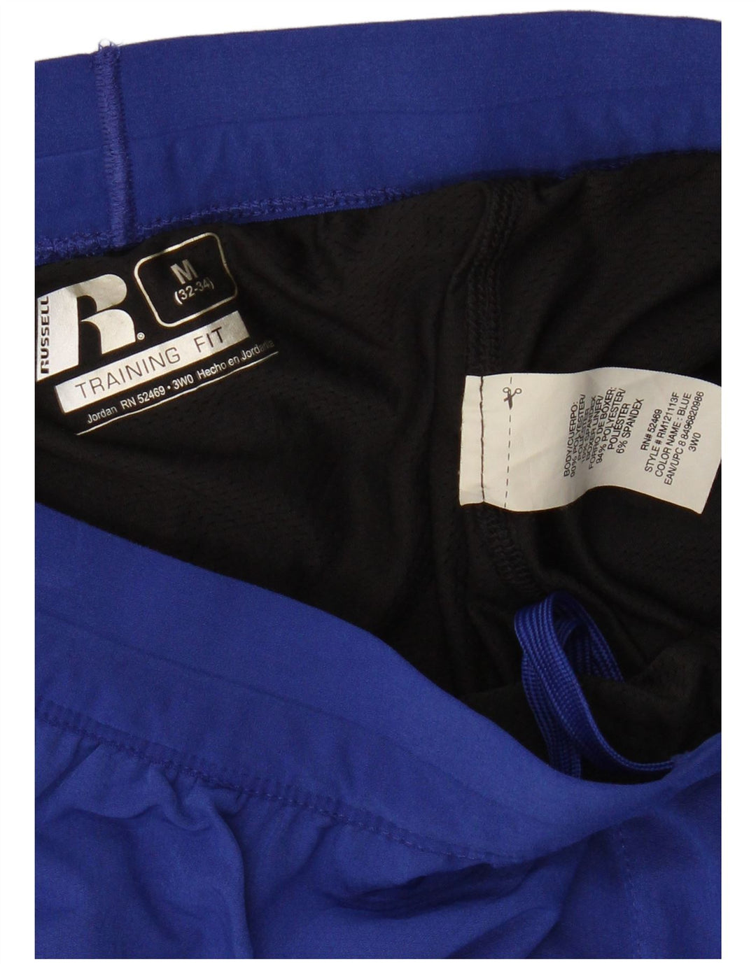 Russell Athletic Mens Sport Shorts Medium Blue Polyester