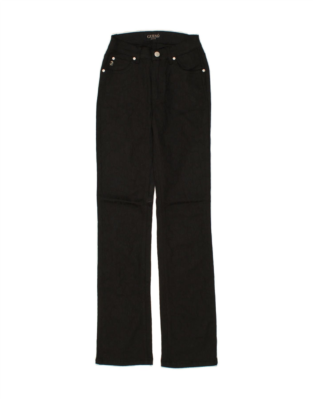 GUESS Womens Bootcut Casual Trousers W26 L31  Black Viscose Vintage Guess and Second-Hand Guess from Messina Hembry 