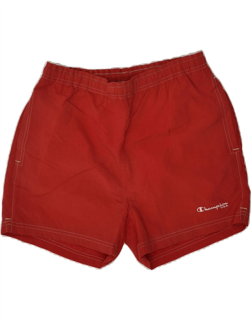 CHAMPION Mens Sport Shorts Large Red Polyamide | Vintage Champion | Thrift | Second-Hand Champion | Used Clothing | Messina Hembry 