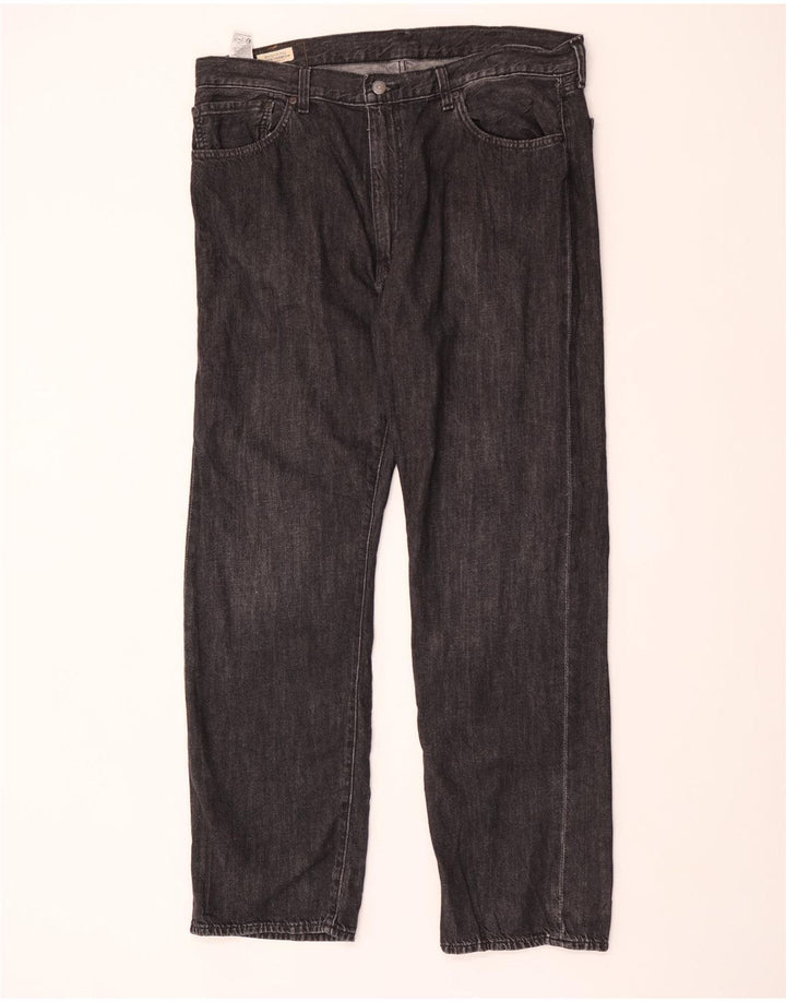 LEVI'S Mens Relaxed Fit Straight Jeans W36 L32 Black Cotton