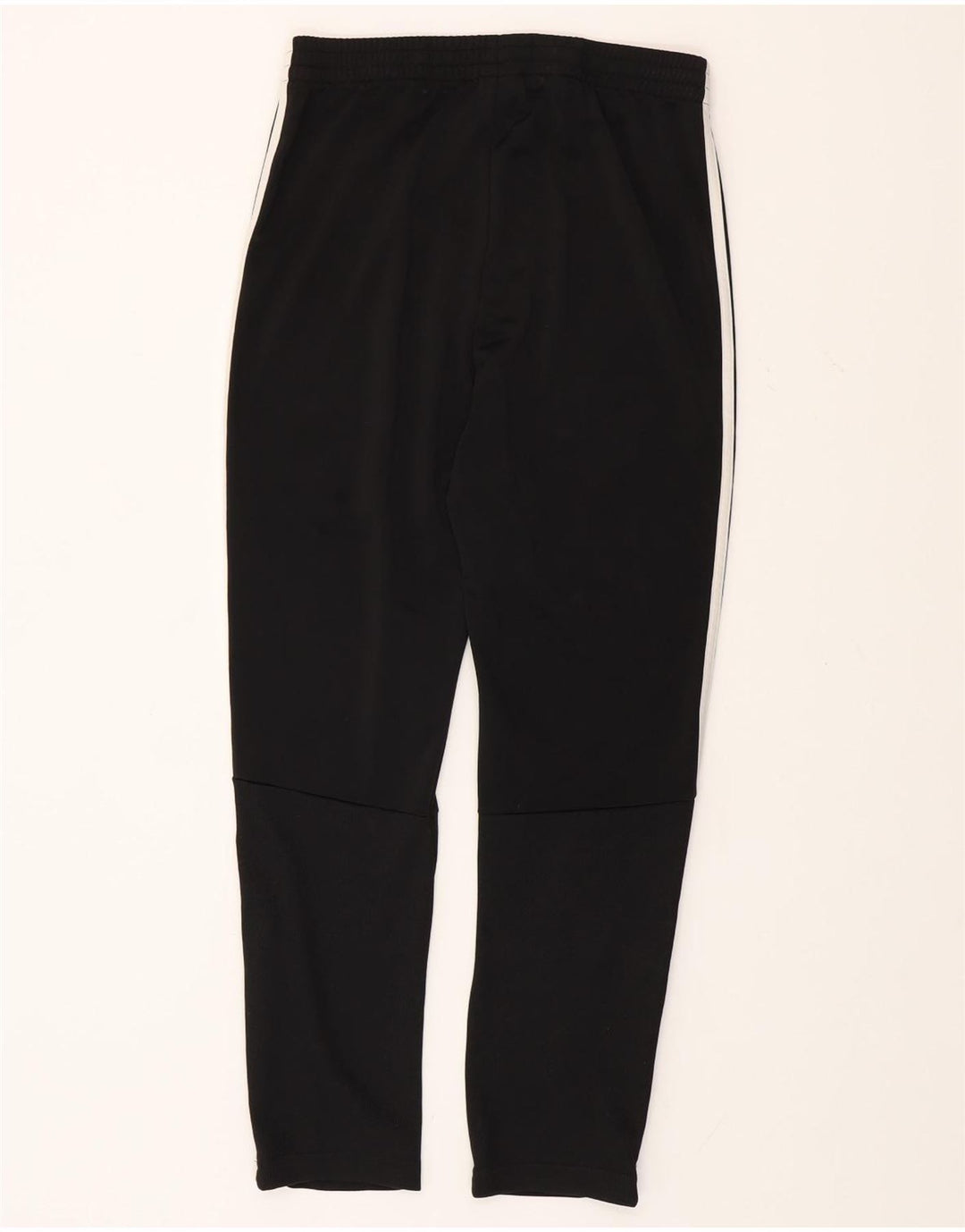 ADIDAS Boys Tracksuit Trousers 13-14 Years Black Polyester