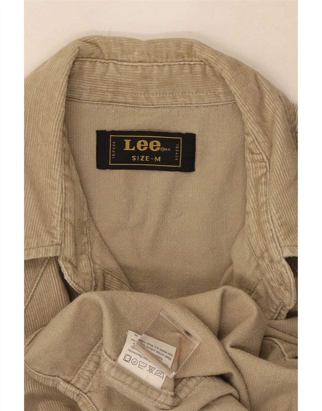 Lee Mens Corduroy Shirt Medium Beige Cotton