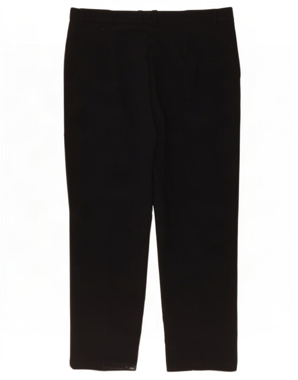 Marks & Spencer Womens Straight Casual Trousers UK 16 Large W34 L28 Black