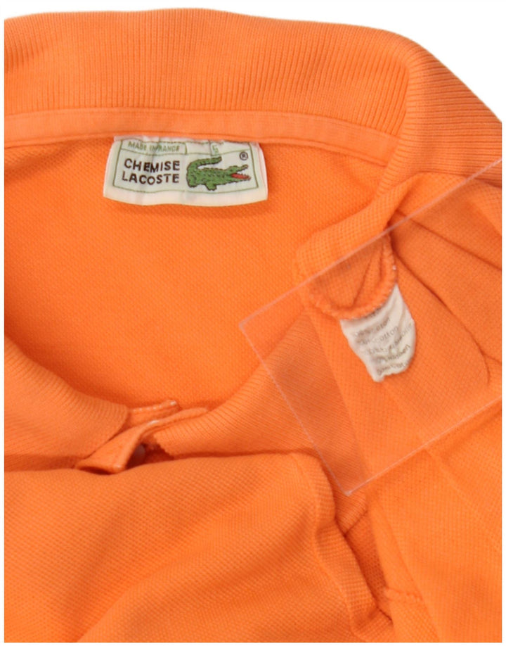 LACOSTE Mens Polo Shirt Size 5 Large Orange Cotton
