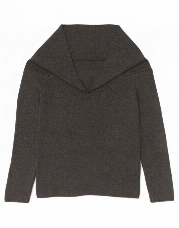 Marks & Spencer Womens Roll Neck Jumper Sweater UK 12 Medium Grey Viscose