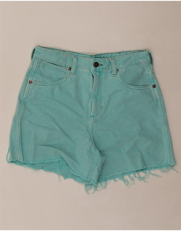 WRANGLER Womens Denim Shorts W28 Medium Turquoise Cotton