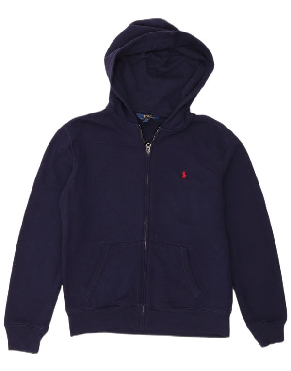 Polo Ralph Lauren Boys Zip Hoodie Sweater 14-15 Years Large Navy Blue