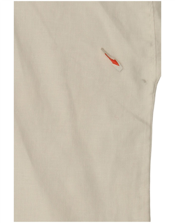 Stefanel Womens Batwing Blouse Top UK 14 Large White Linen