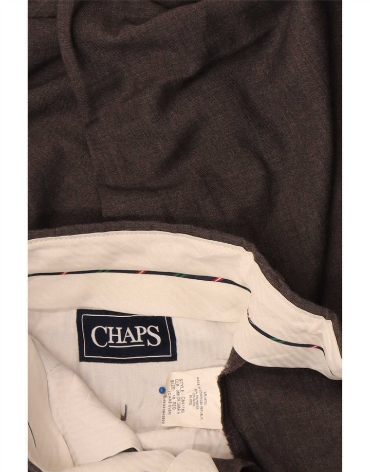 Chaps Boys Straight Chino Trousers 15-16 Years W28 L30 Grey Polyester