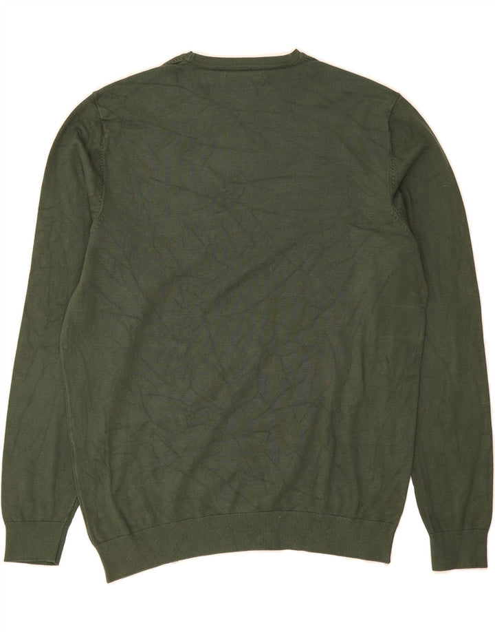 ZARA Womens Crew Neck Jumper Sweater UK 14 Medium Khaki Vintage Zara and Second-Hand Zara from Messina Hembry 
