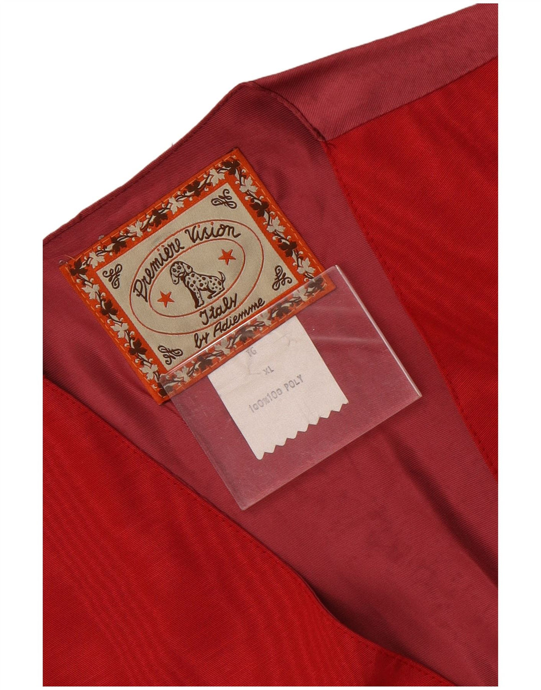 Vintage Mens Waistcoat XL Red Polyamide
