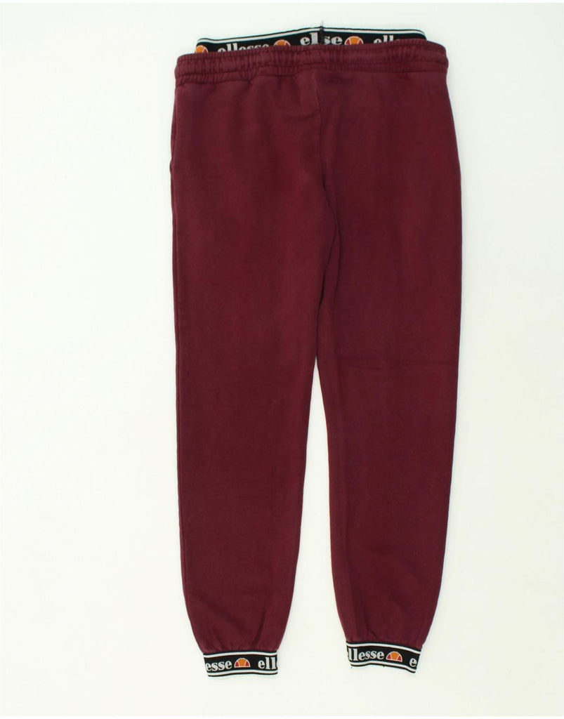 ELLESSE Womens Graphic Tracksuit Trousers Joggers UK 12 Medium  Burgundy | Vintage Ellesse | Thrift | Second-Hand Ellesse | Used Clothing | Messina Hembry 