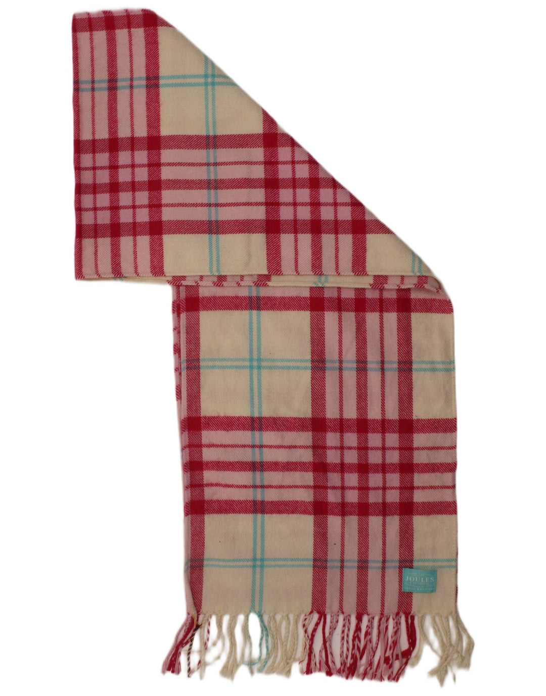 JOULES Womens Rectangle Scarf One Size Multicoloured Plaid Acrylic Classic