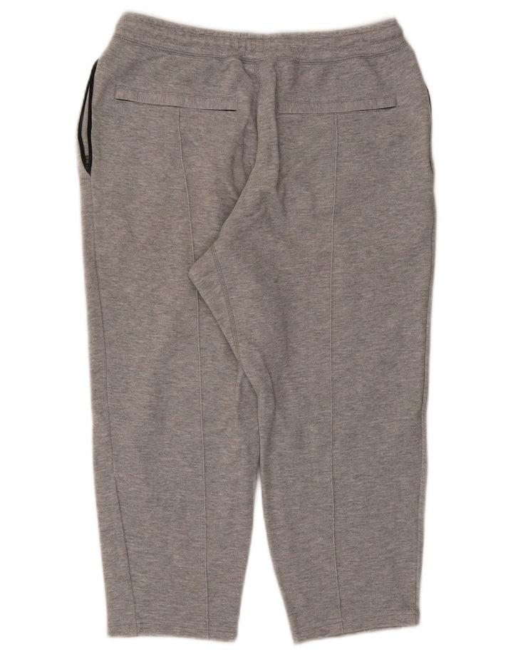 Adidas Mens Capri Tracksuit Trousers Medium Grey Flecked Cotton