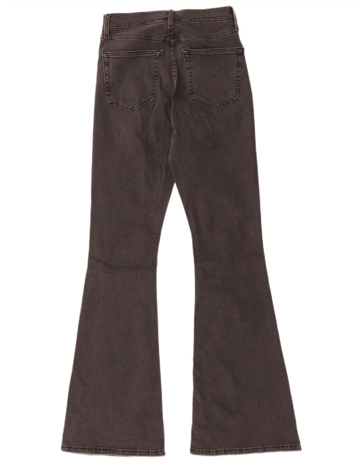 Topshop Womens Jamie Flared Jeans W28 L32 Grey Cotton