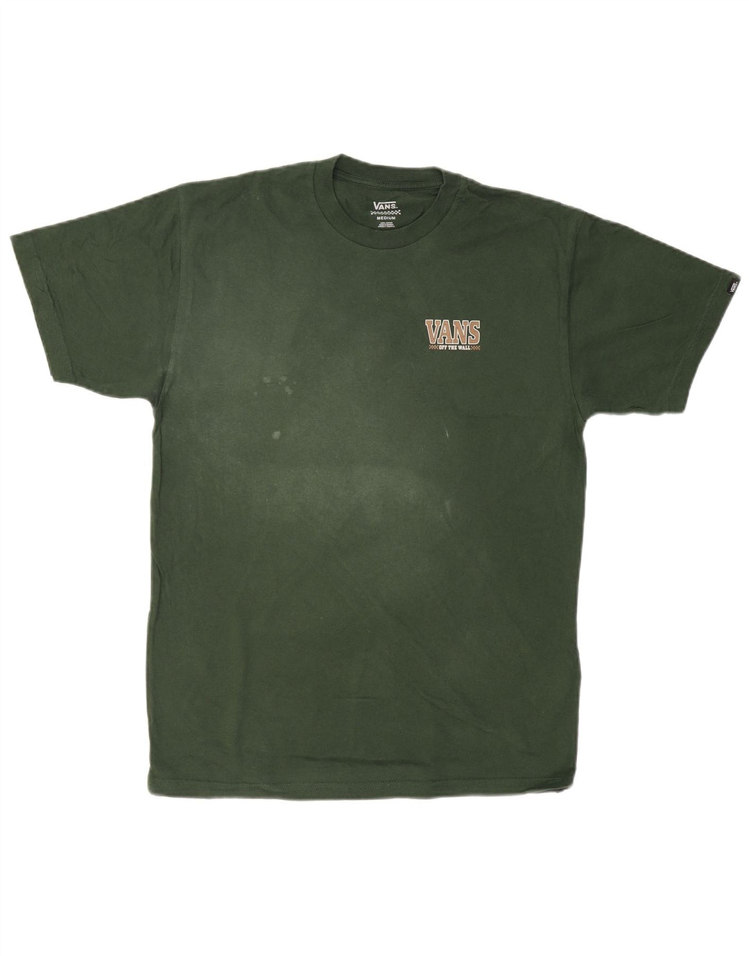 VANS Mens Graphic T-Shirt Top Medium Green Cotton