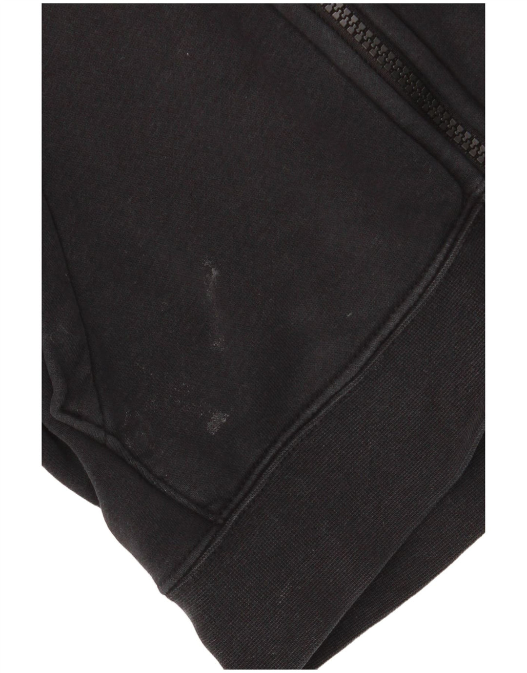 NIKE Womens Oversized Zip Hoodie Sweater UK 6 XS Black Cotton