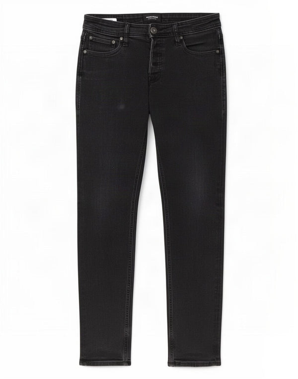Jack & Jones Mens GLENN Slim Jeans W30 L32 Black Cotton