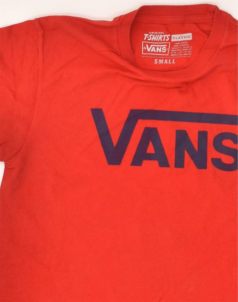 VANS Mens Classic Fit Graphic T-Shirt Top Small Red Cotton | Vintage Vans | Thrift | Second-Hand Vans | Used Clothing | Messina Hembry 