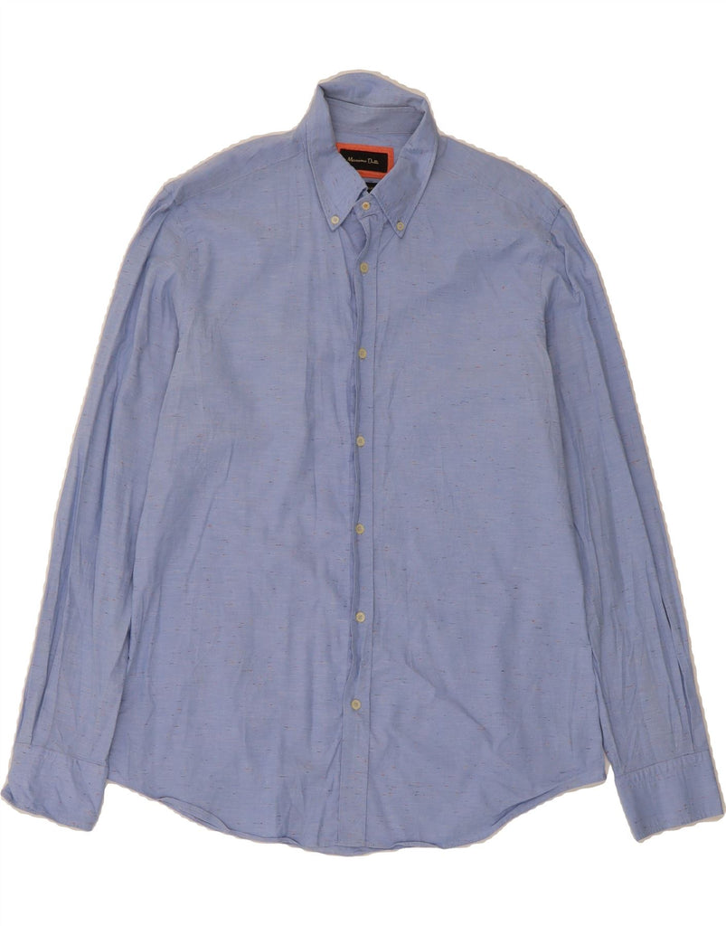 MASSIMO DUTTI Mens Shirt Large Blue Flecked Vintage Massimo Dutti and Second-Hand Massimo Dutti from Messina Hembry 