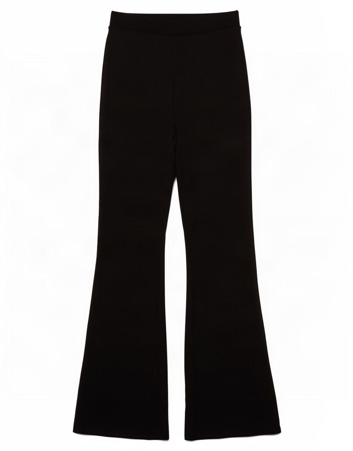 Zara Womens Flare Tracksuit Trousers UK 12 Medium Black Polyester