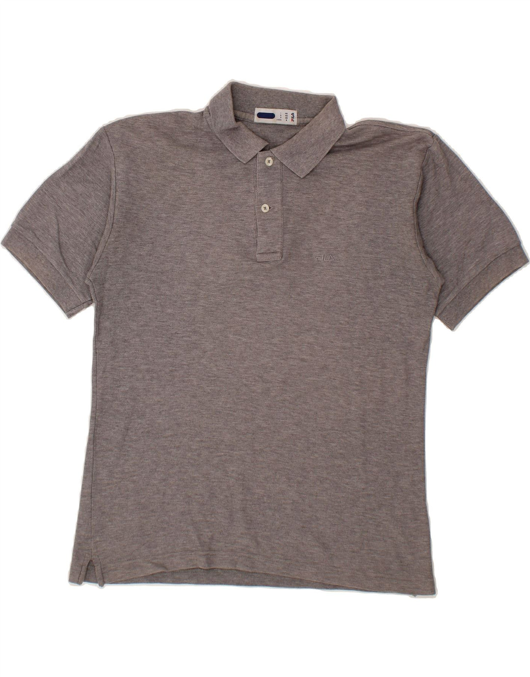 FILA Mens Polo Shirt IT 46 Small Grey Cotton Vintage Fila and Second-Hand Fila from Messina Hembry 