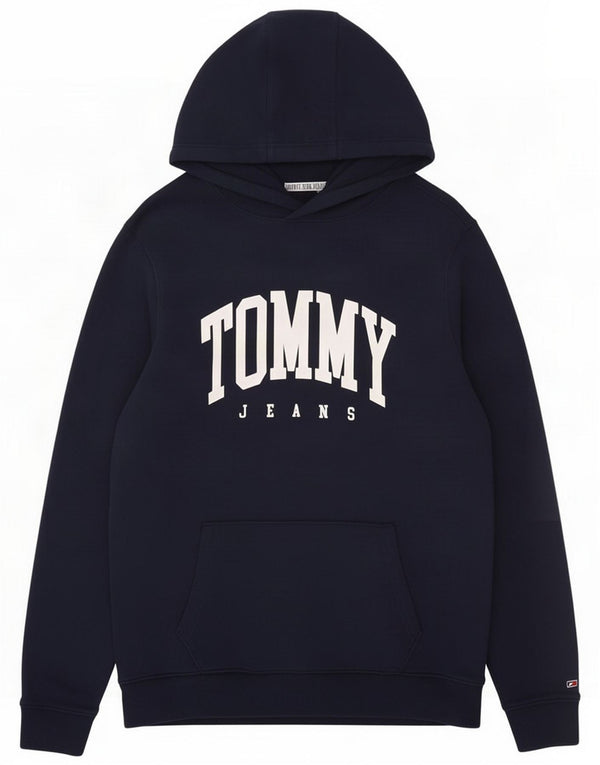 Tommy Hilfiger Mens Graphic Hoodie Jumper XL Navy Blue Cotton